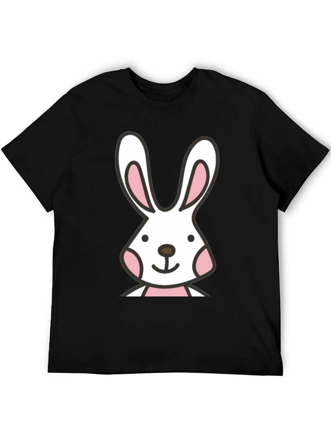 Bunny Graphic Black T-Shirt - Soft Cotton Casual Tee