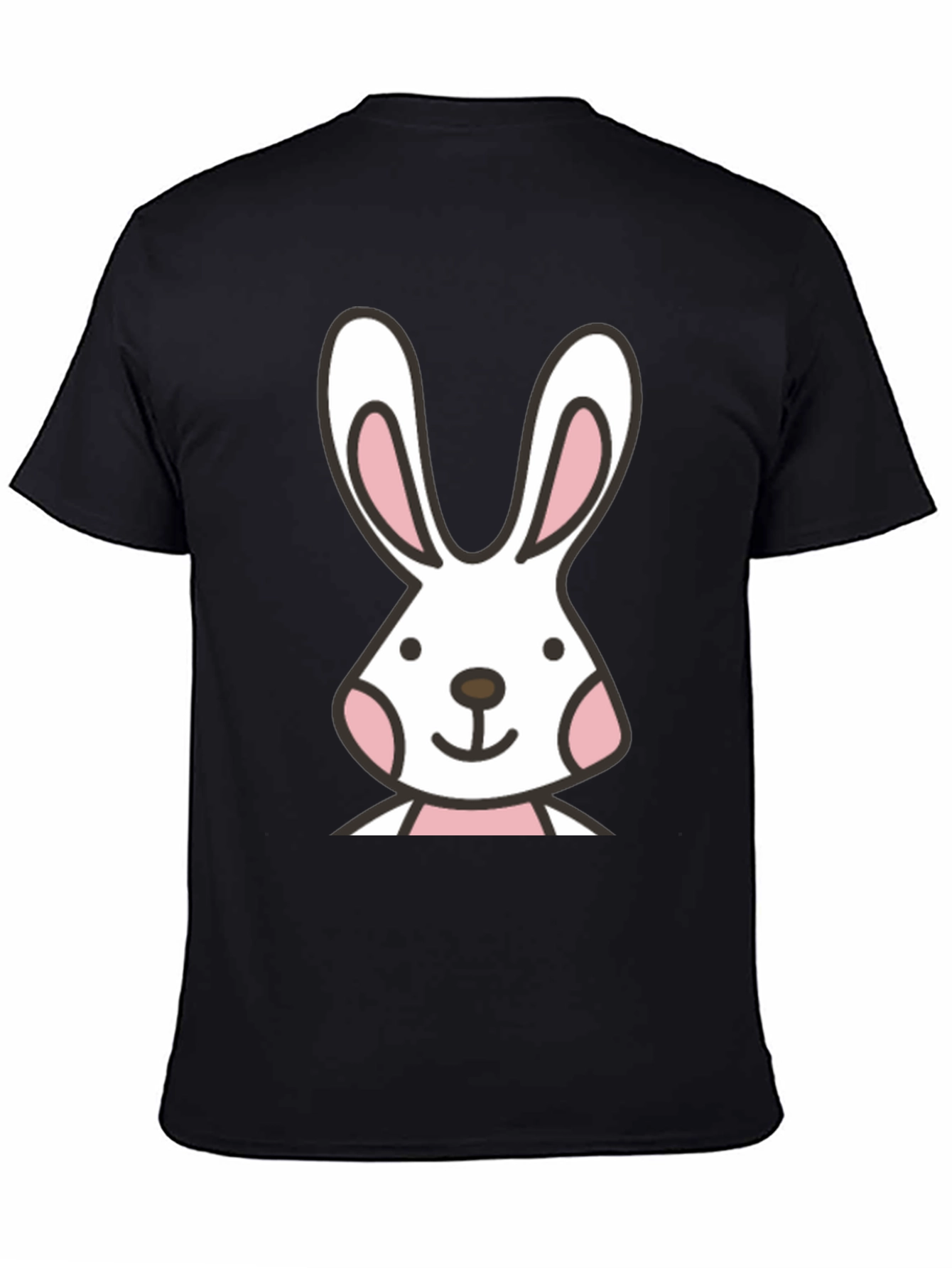 Bunny Graphic Black T-Shirt - Soft Cotton Casual Tee