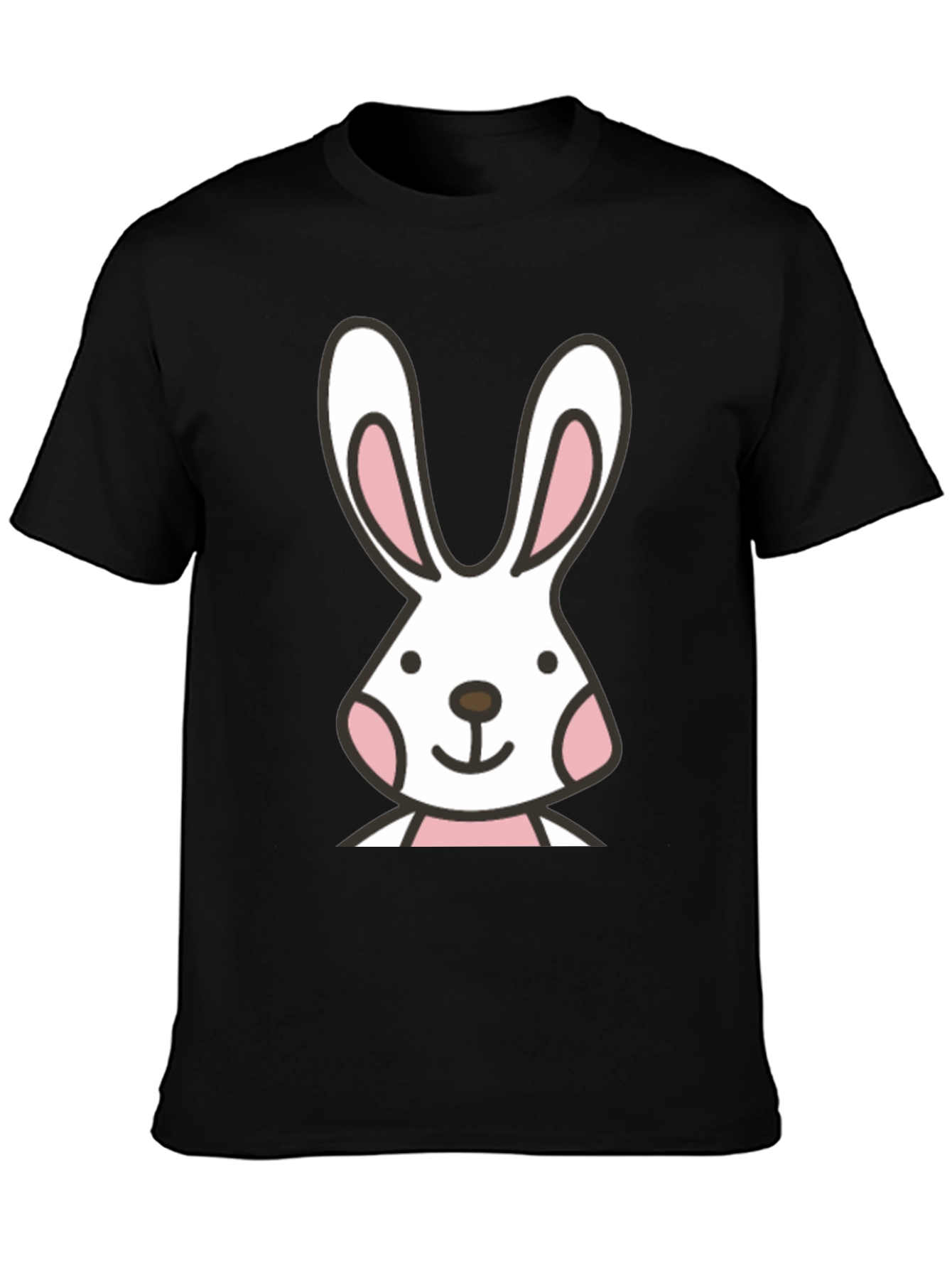 Bunny Graphic Black T-Shirt - Soft Cotton Casual Tee
