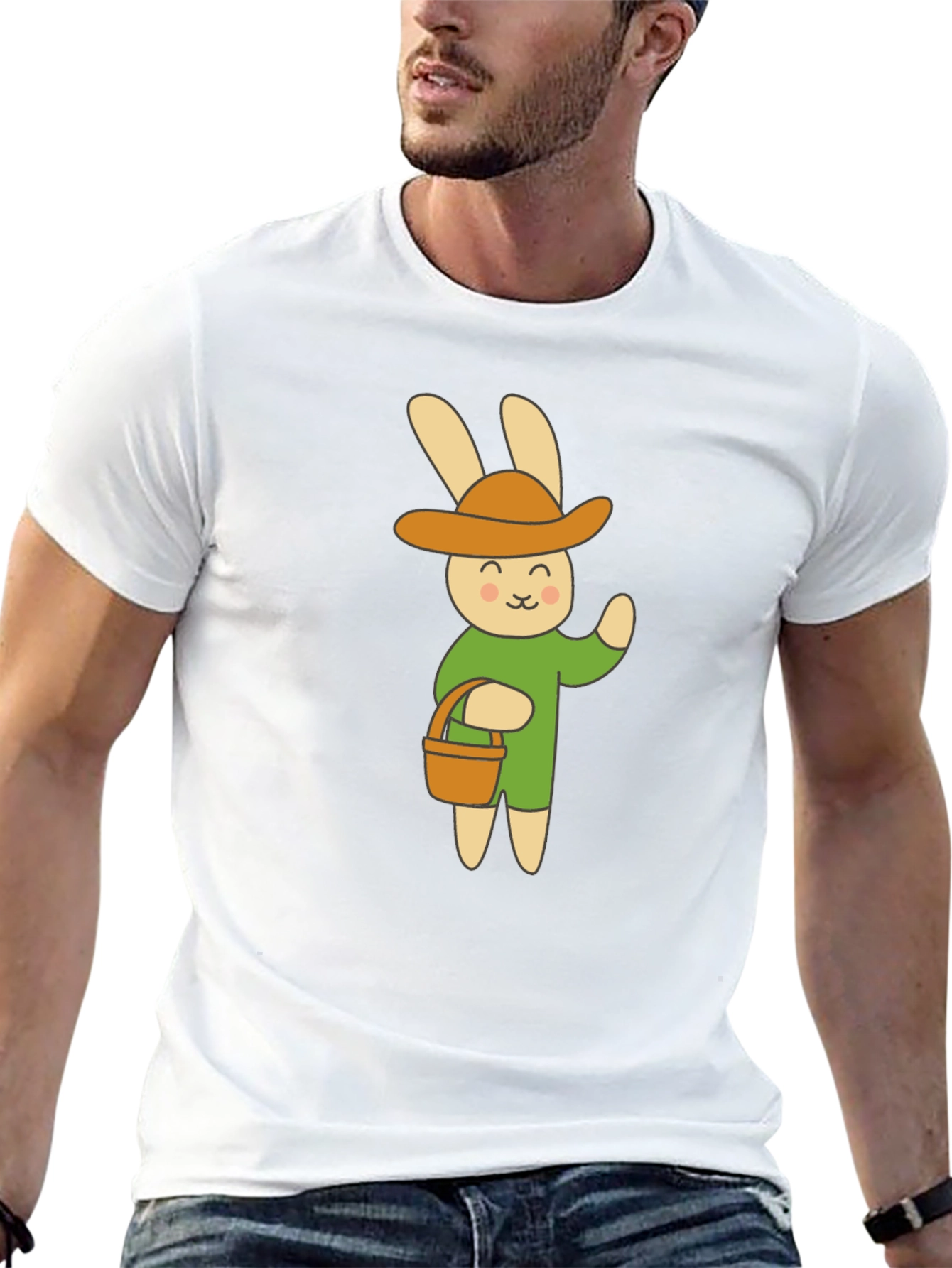 Bunny Rabbit T-Shirt - Cartoon Easter Tee