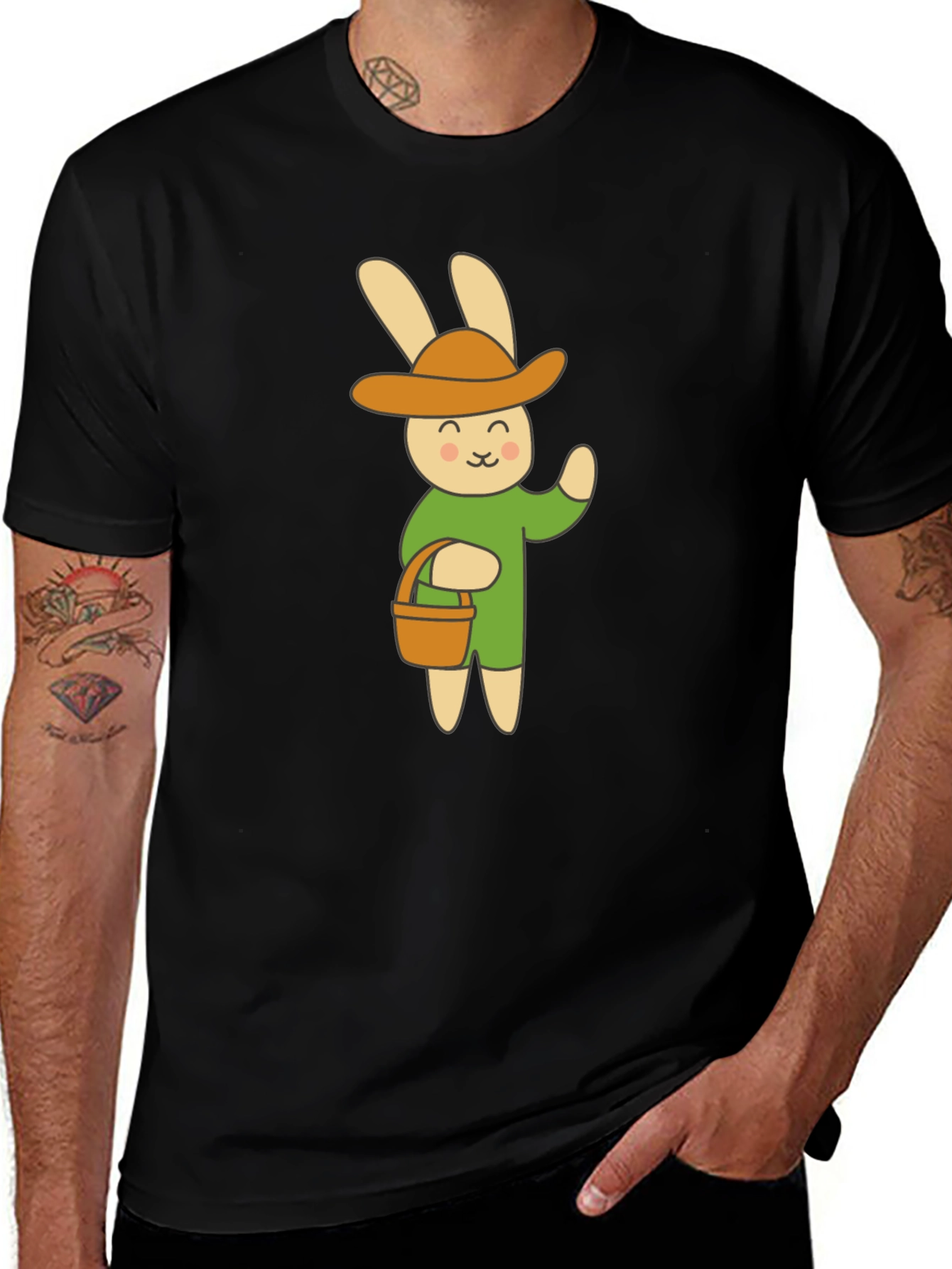 Bunny Rabbit T-Shirt - Cartoon Easter Tee