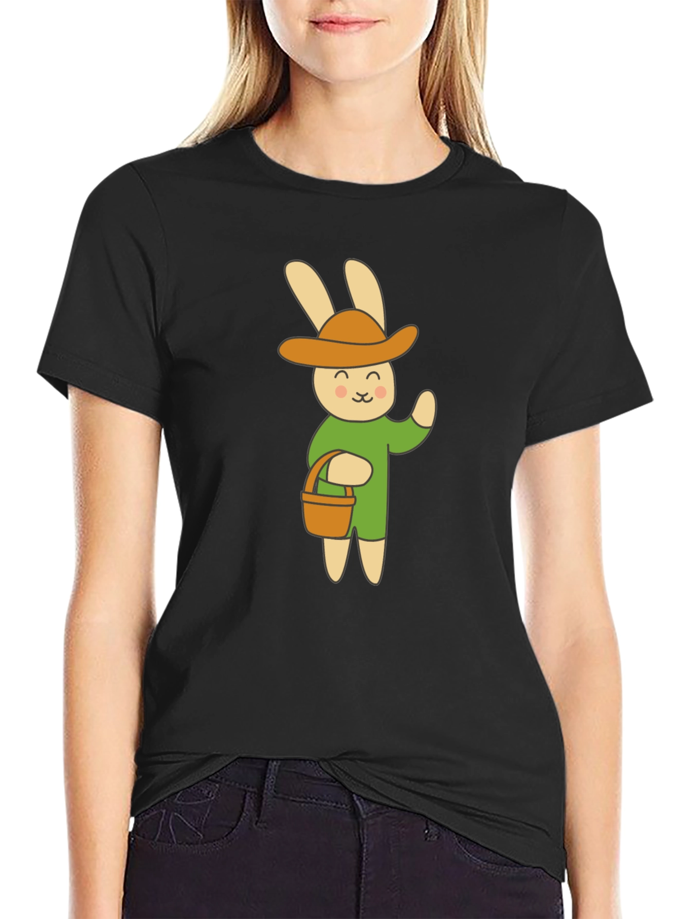 Bunny Rabbit T-Shirt - Cartoon Easter Tee