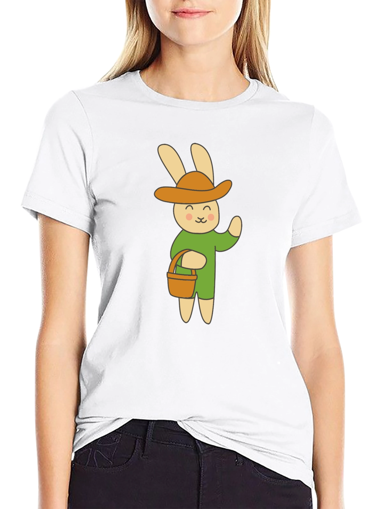 Bunny Rabbit T-Shirt - Cartoon Easter Tee