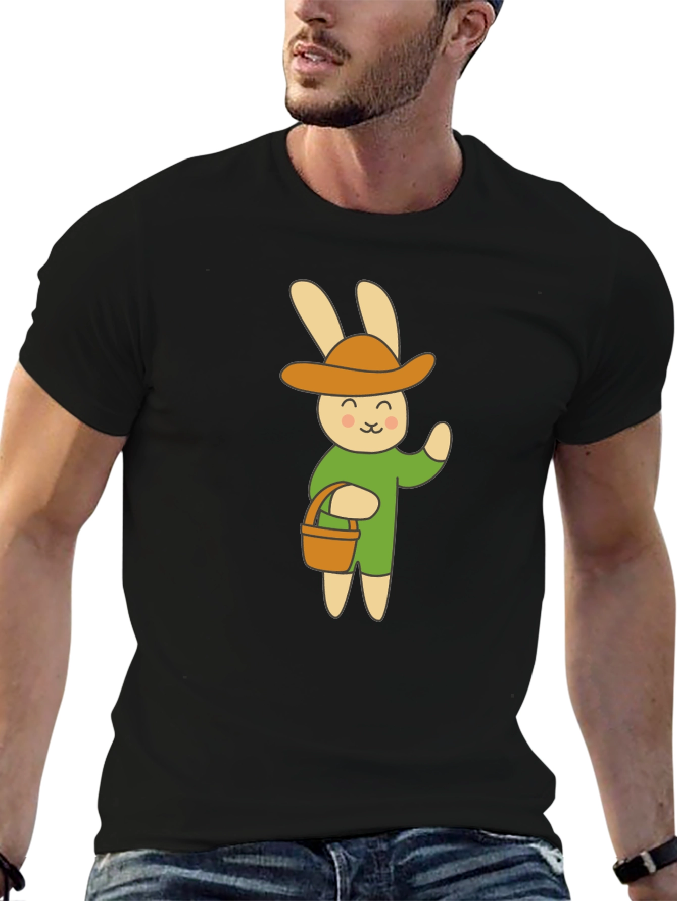 Bunny Rabbit T-Shirt - Cartoon Easter Tee