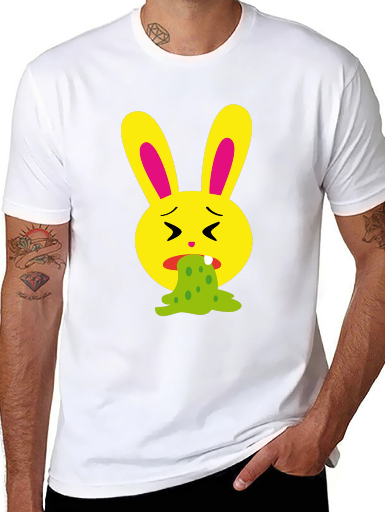 Vomiting Bunny Graphic Tee