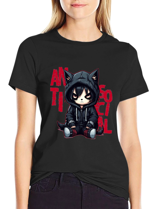 Anti-Social Cat T-Shirt