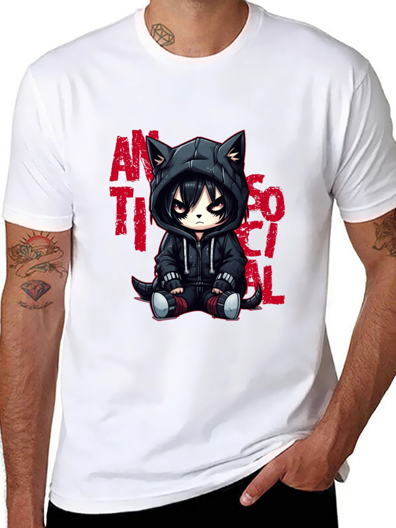 Anti-Social Cat T-Shirt