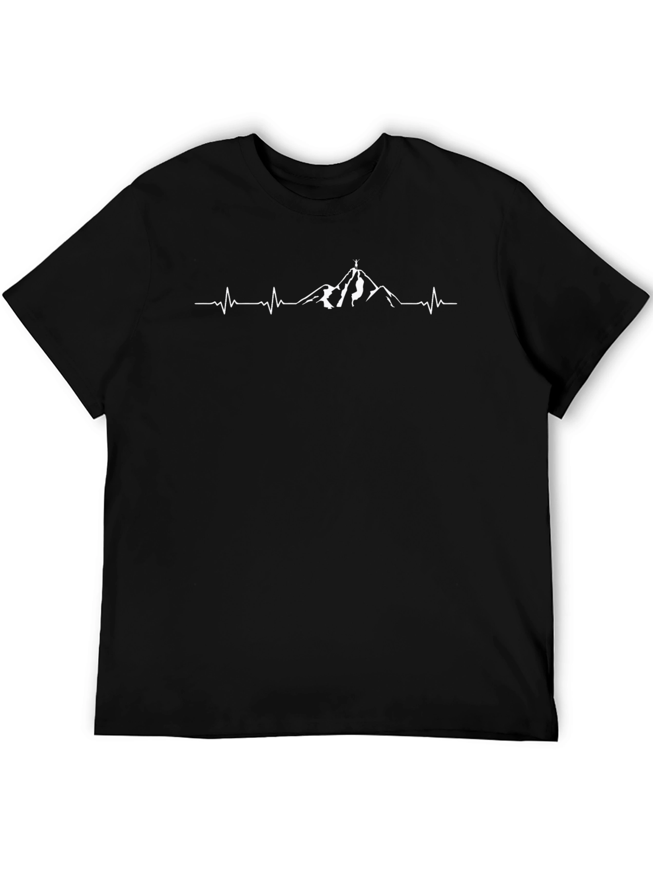 Mountain Peak Heartbeat Graphic Tee - Adventure Ready!
