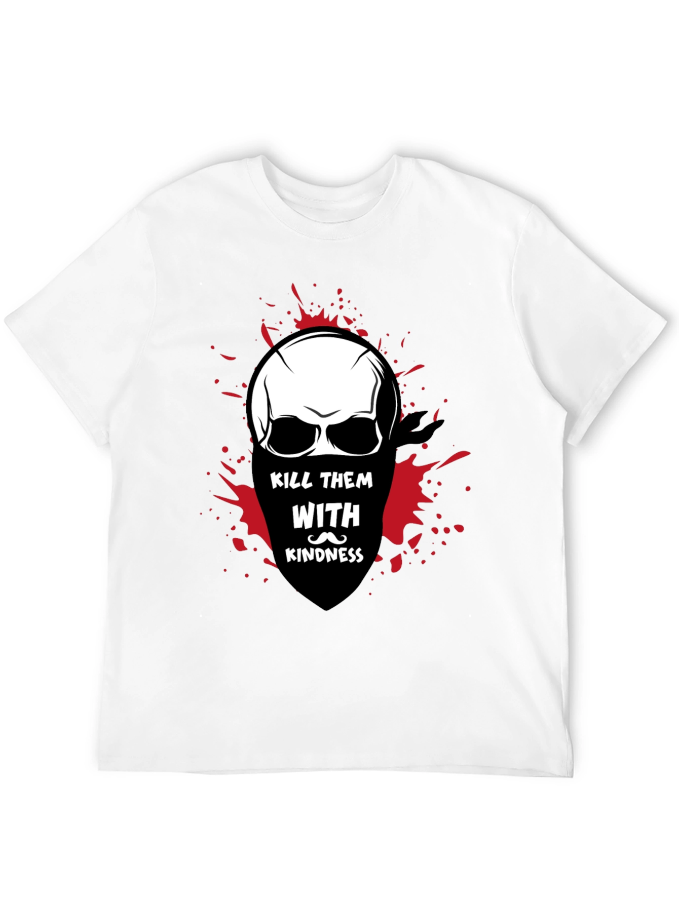 Kill Them With Kindness Skull Graphic T-Shirt