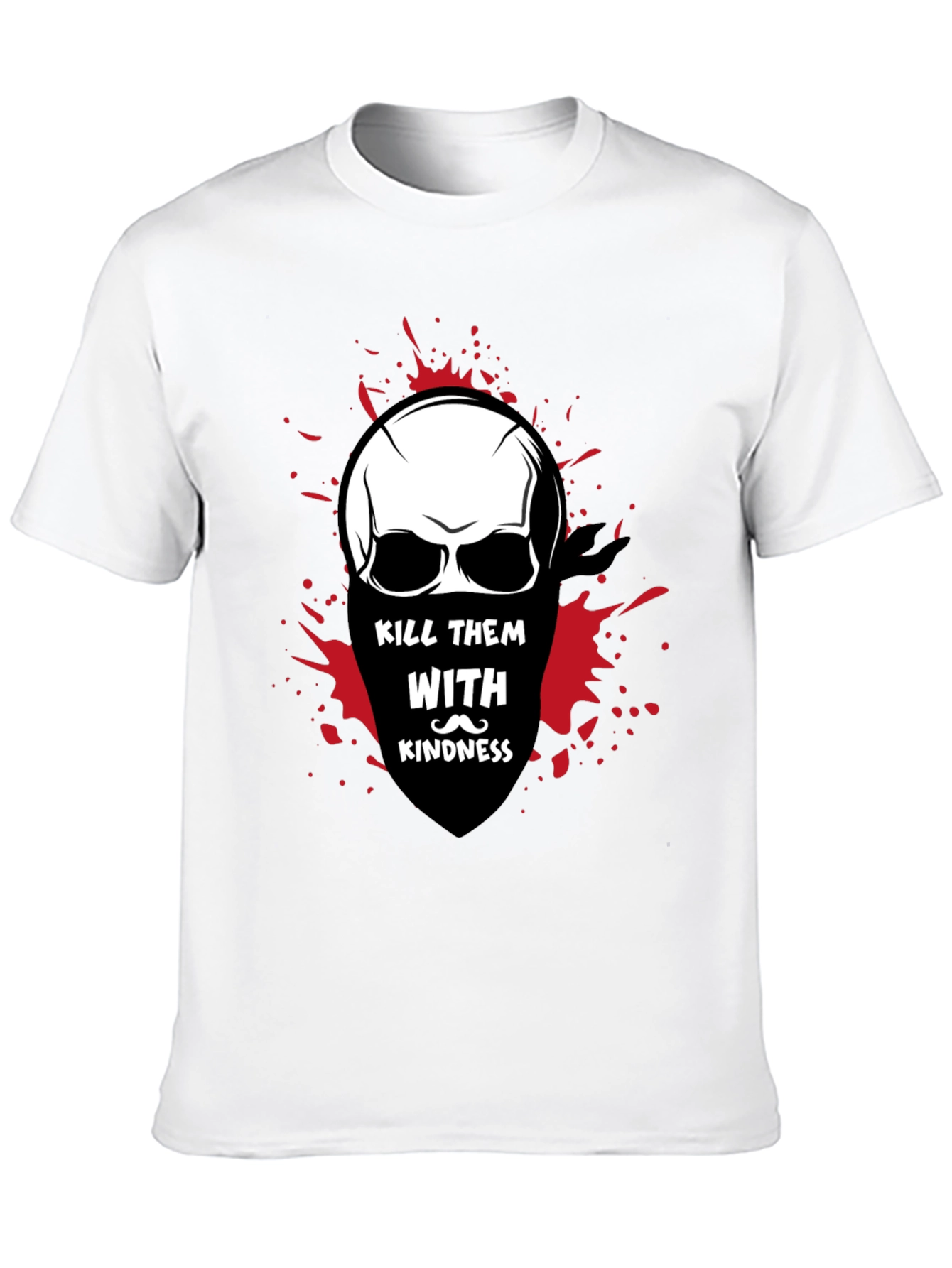 Kill Them With Kindness Skull Graphic T-Shirt