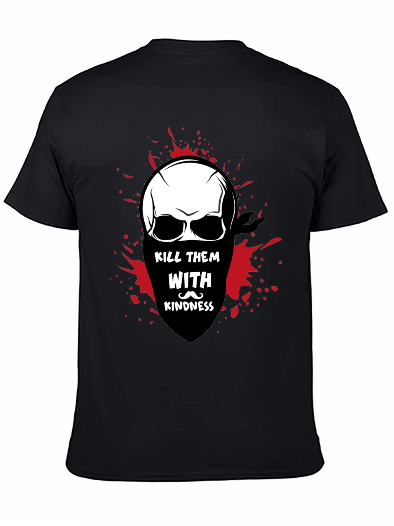 Kill Them With Kindness Skull Graphic T-Shirt