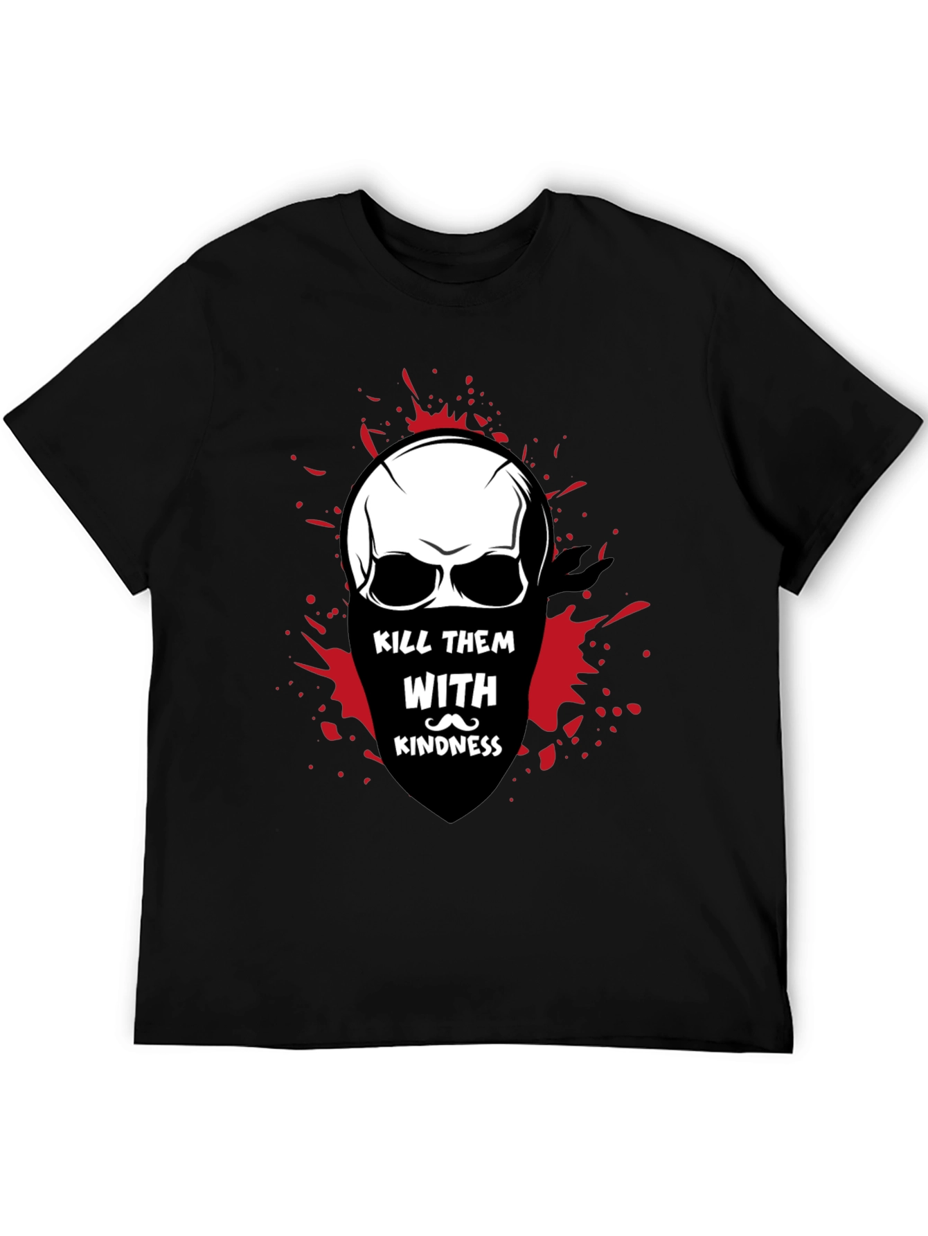 Kill Them With Kindness Skull Graphic T-Shirt
