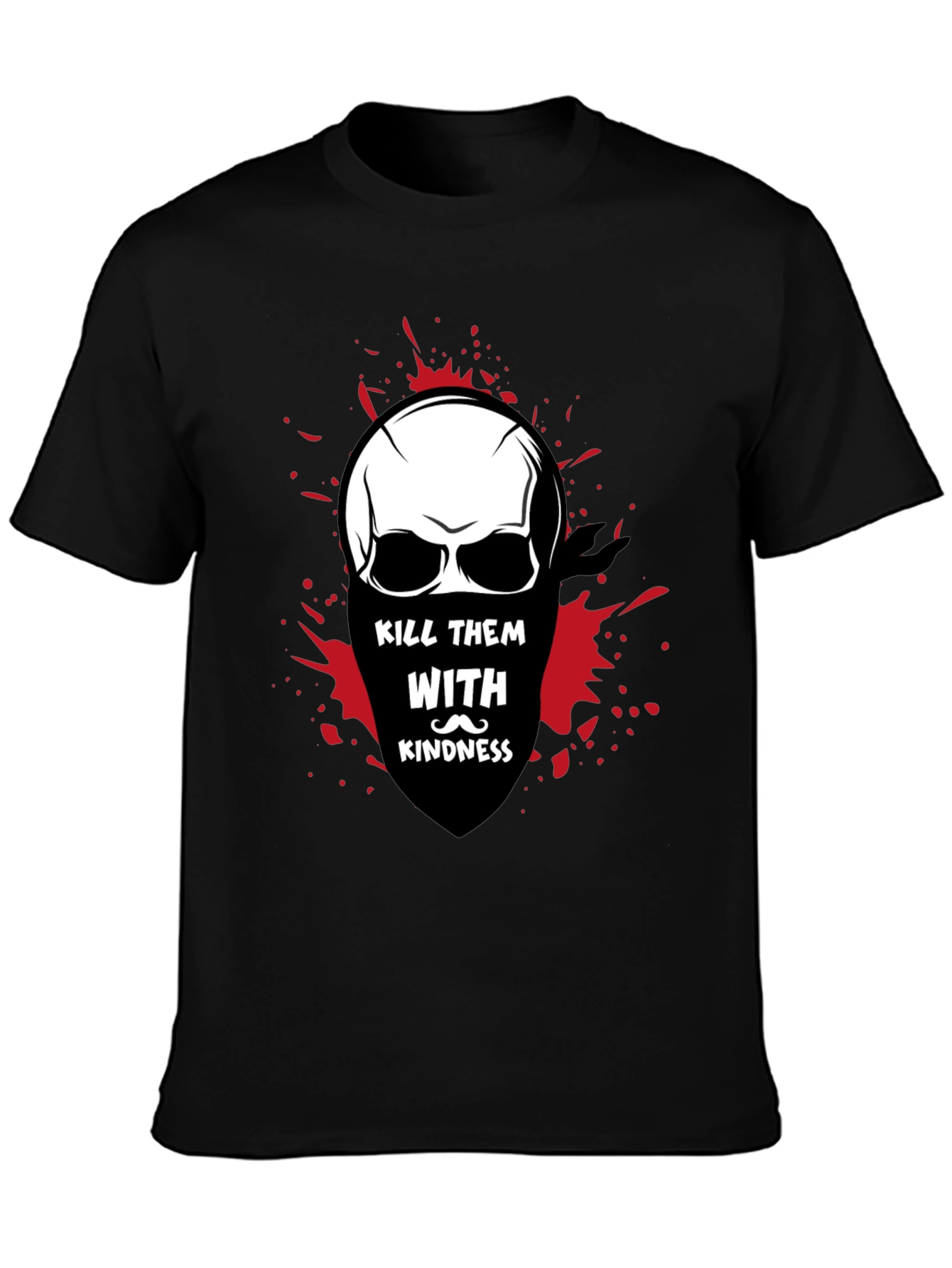 Kill Them With Kindness Skull Graphic T-Shirt