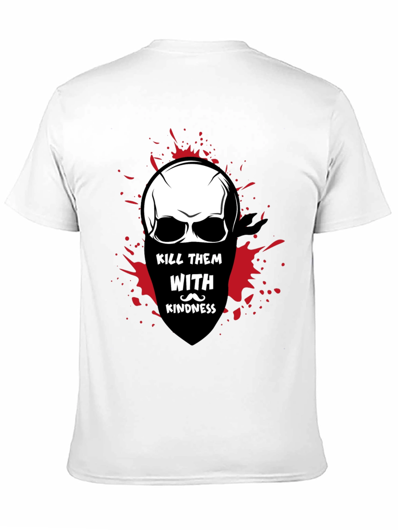 Kill Them With Kindness Skull Graphic T-Shirt
