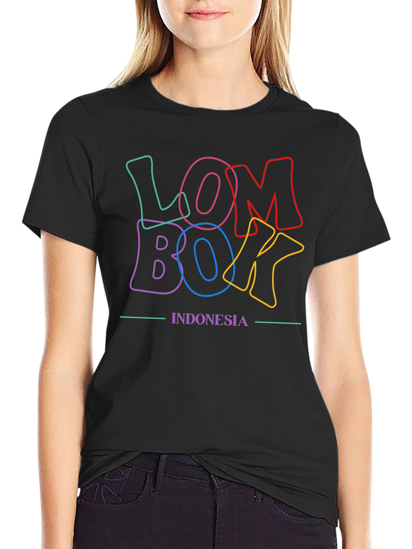 Lombok Indonesia Graphic Tee - Stylish Casual Top