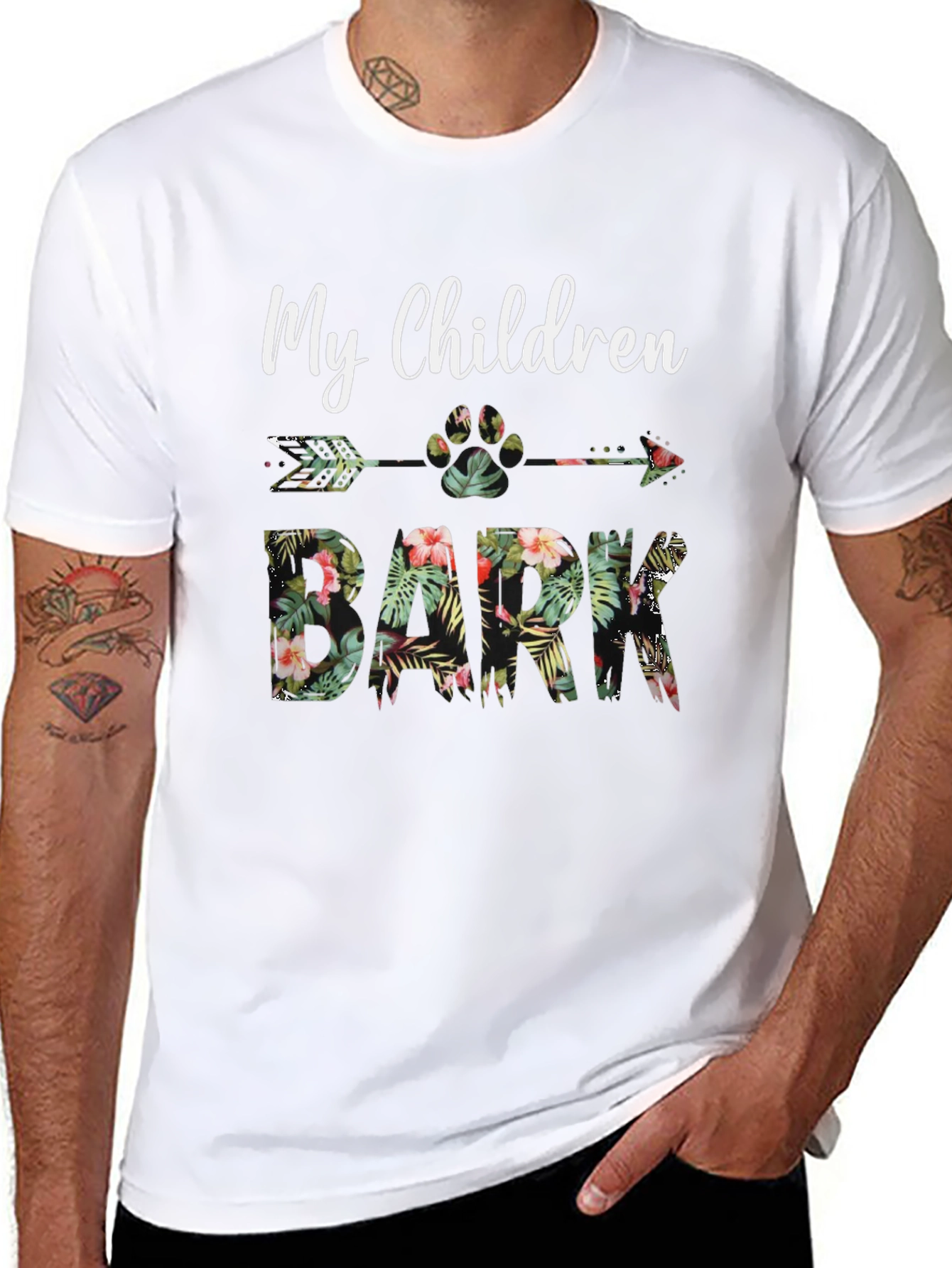 My Children Bark Floral Graphic Tee