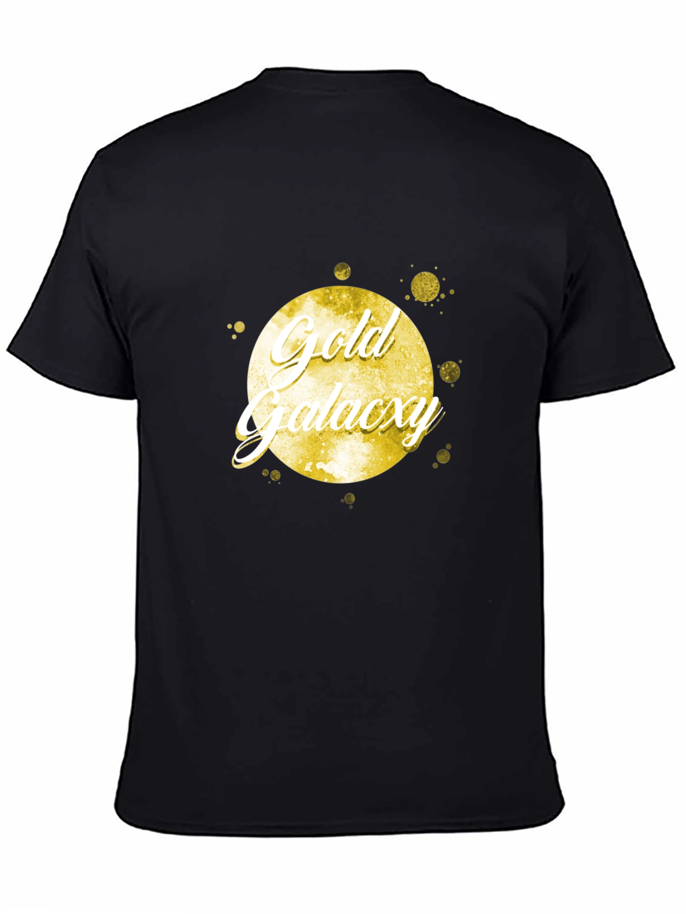 Gold Galaxy Black Tee Shirt