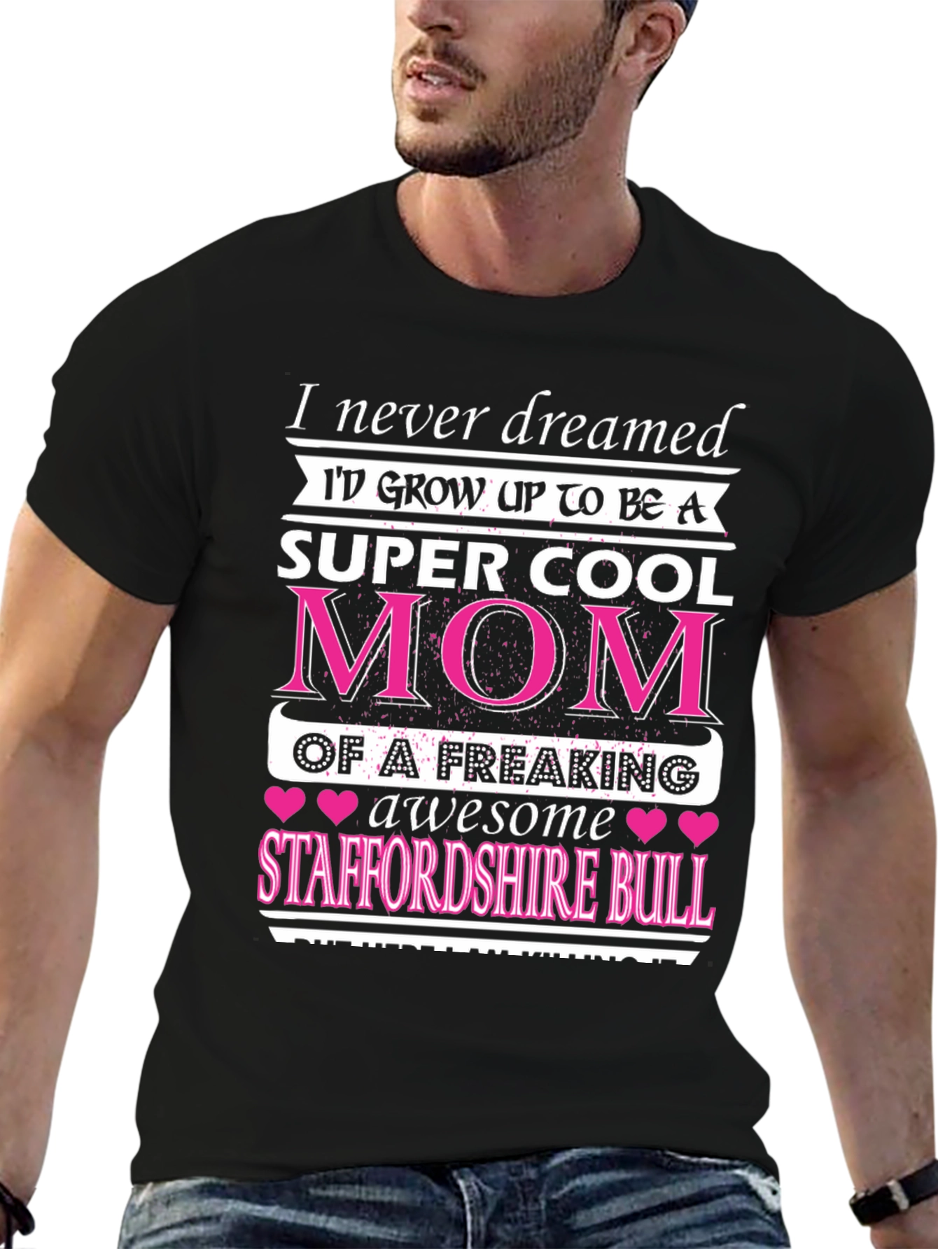 Super Cool Mom Staffordshire Bull T-Shirt