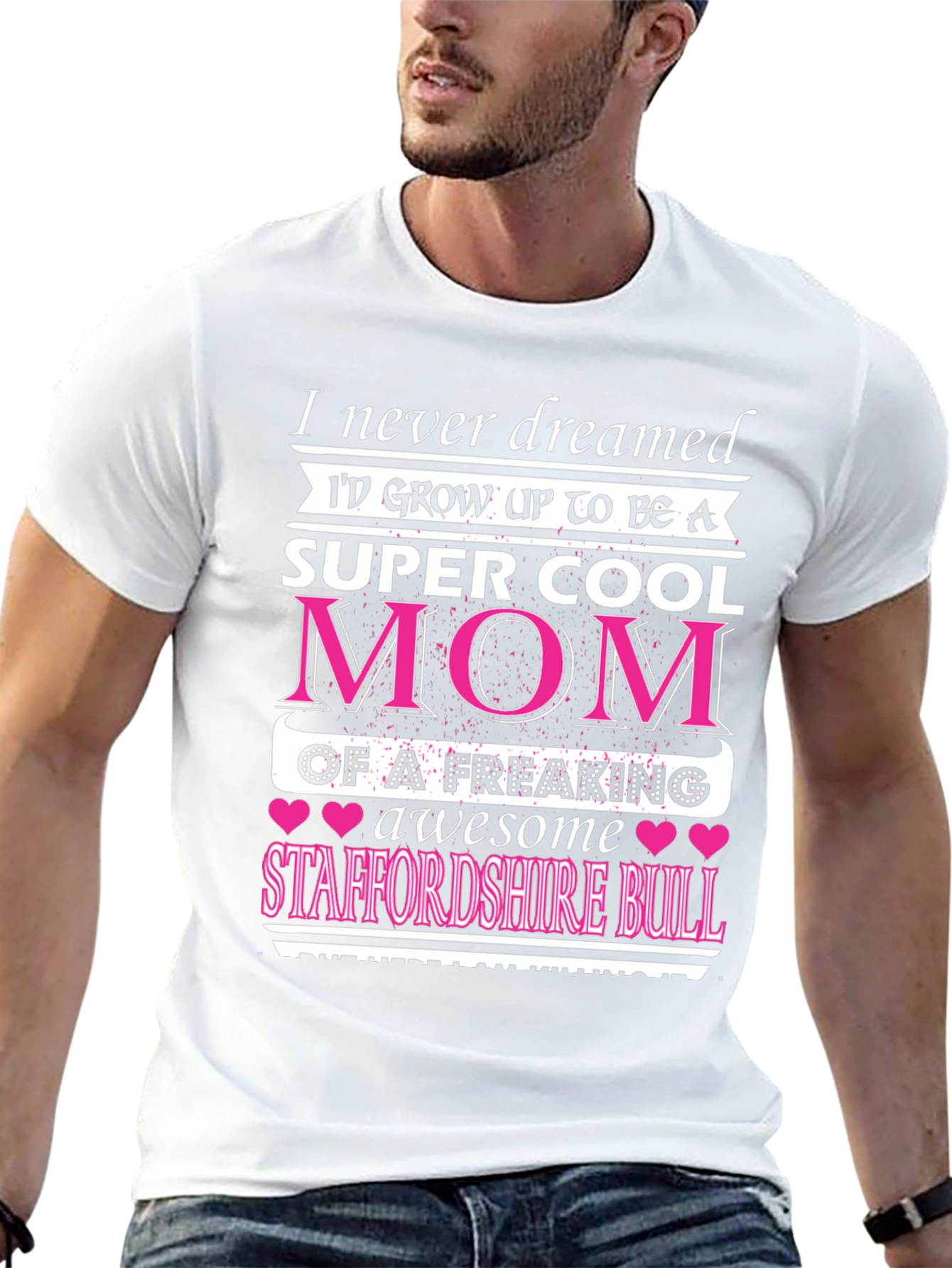 Super Cool Mom Staffordshire Bull T-Shirt