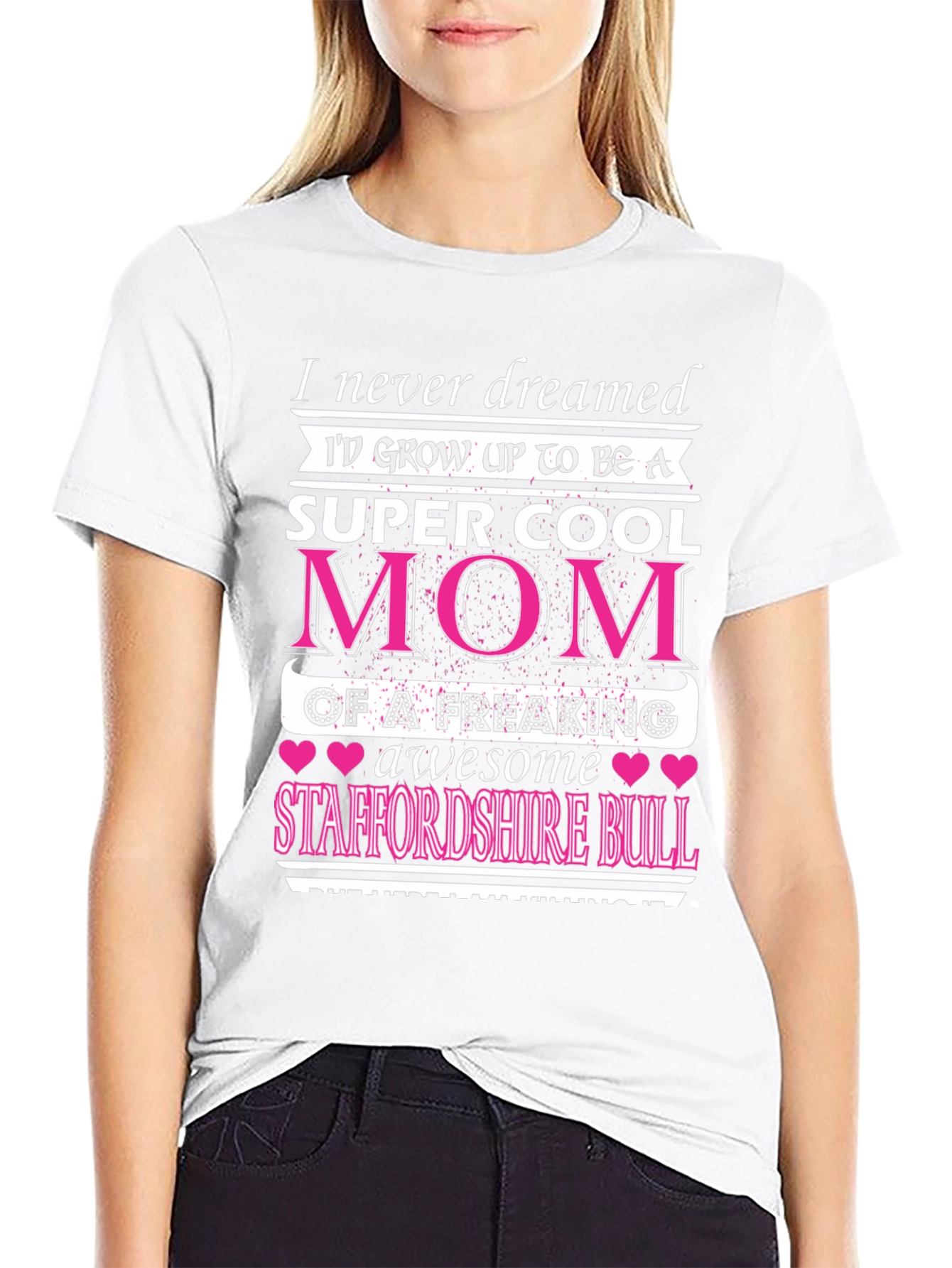 Super Cool Mom Staffordshire Bull T-Shirt