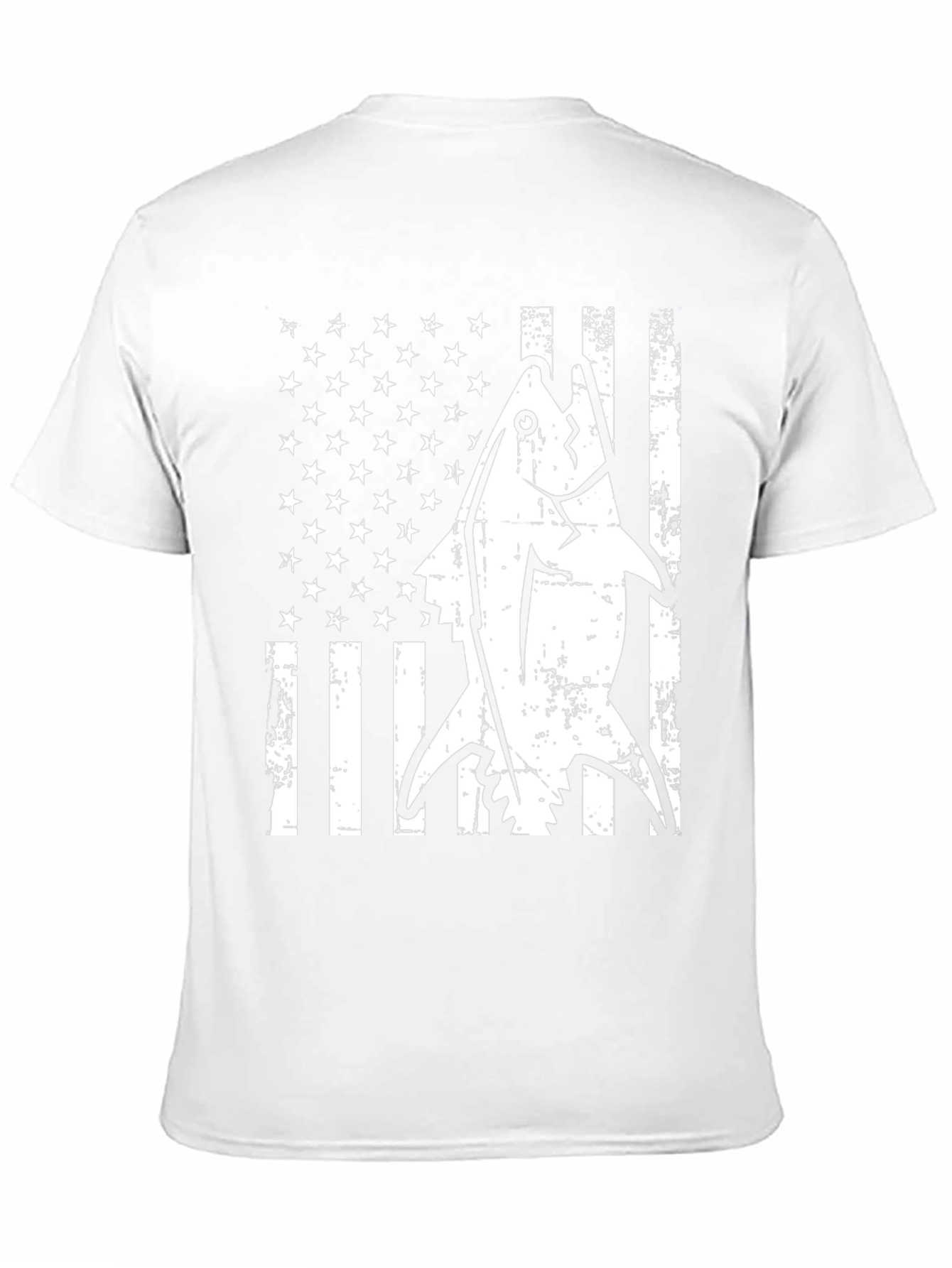 American Flag Tuna Fish Graphic T-Shirt