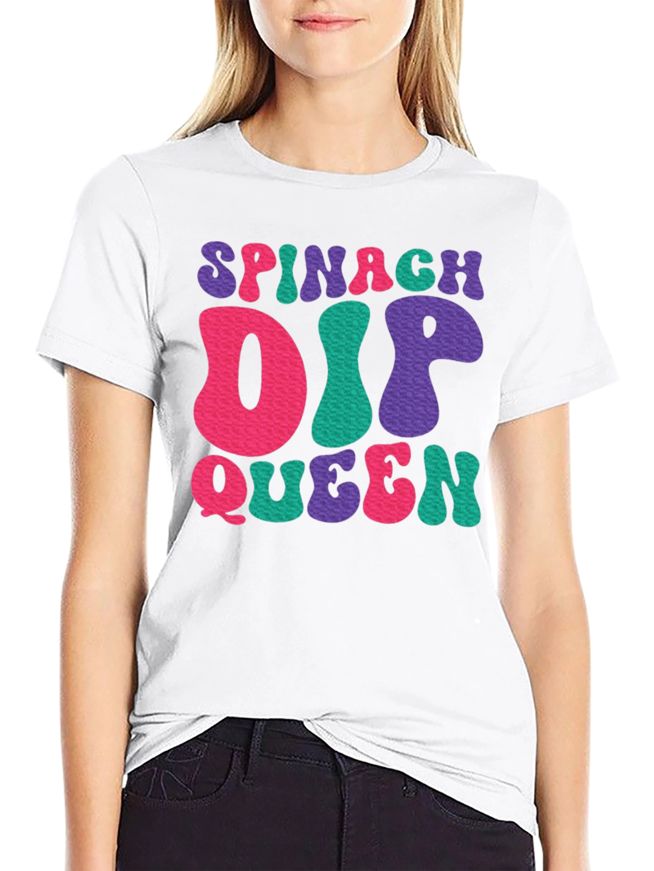 Spinach Dip Queen Graphic T-Shirt - Retro Style