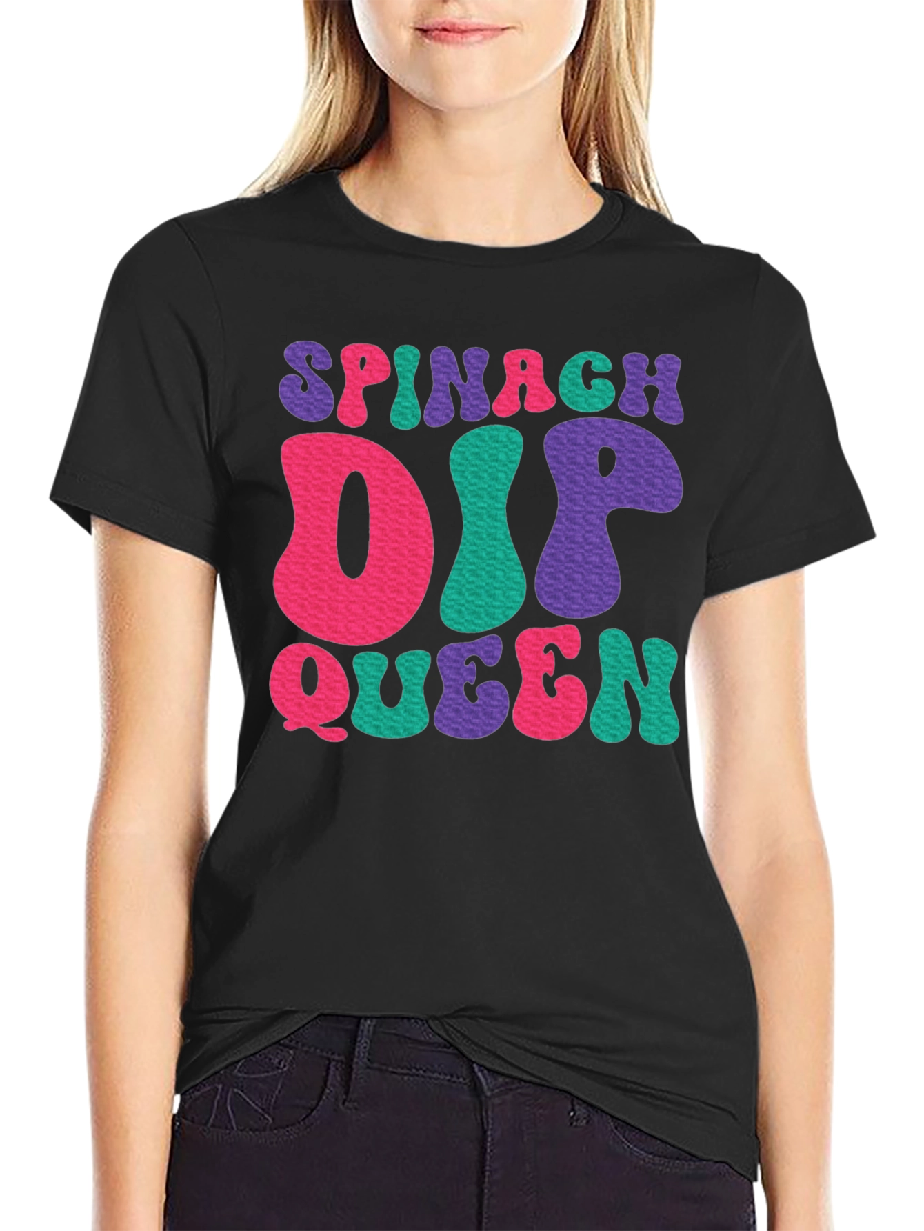 Spinach Dip Queen Graphic T-Shirt - Retro Style