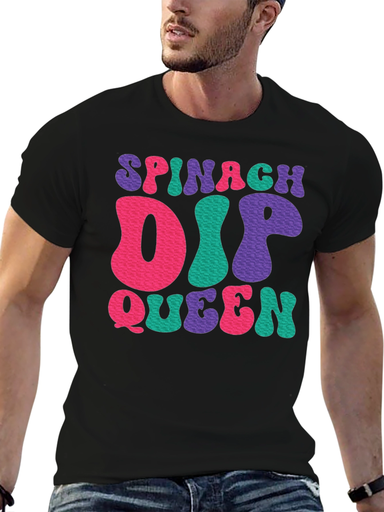 Spinach Dip Queen Graphic T-Shirt - Retro Style