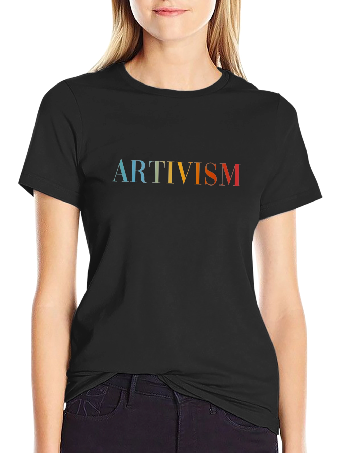 Artivism Graphic Tee - Black Cotton T-Shirt