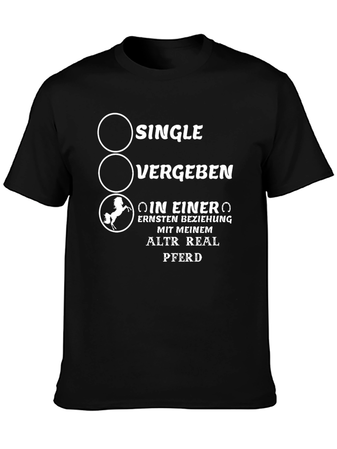 Humorous Relationship Status T-Shirt - Horse Lover
