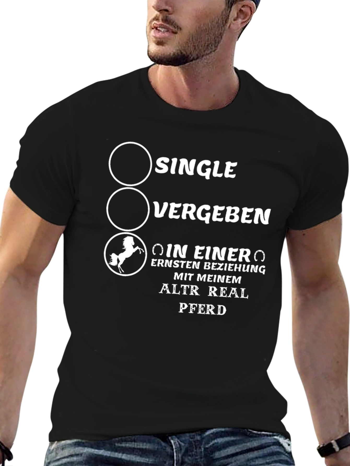 Humorous Relationship Status T-Shirt - Horse Lover