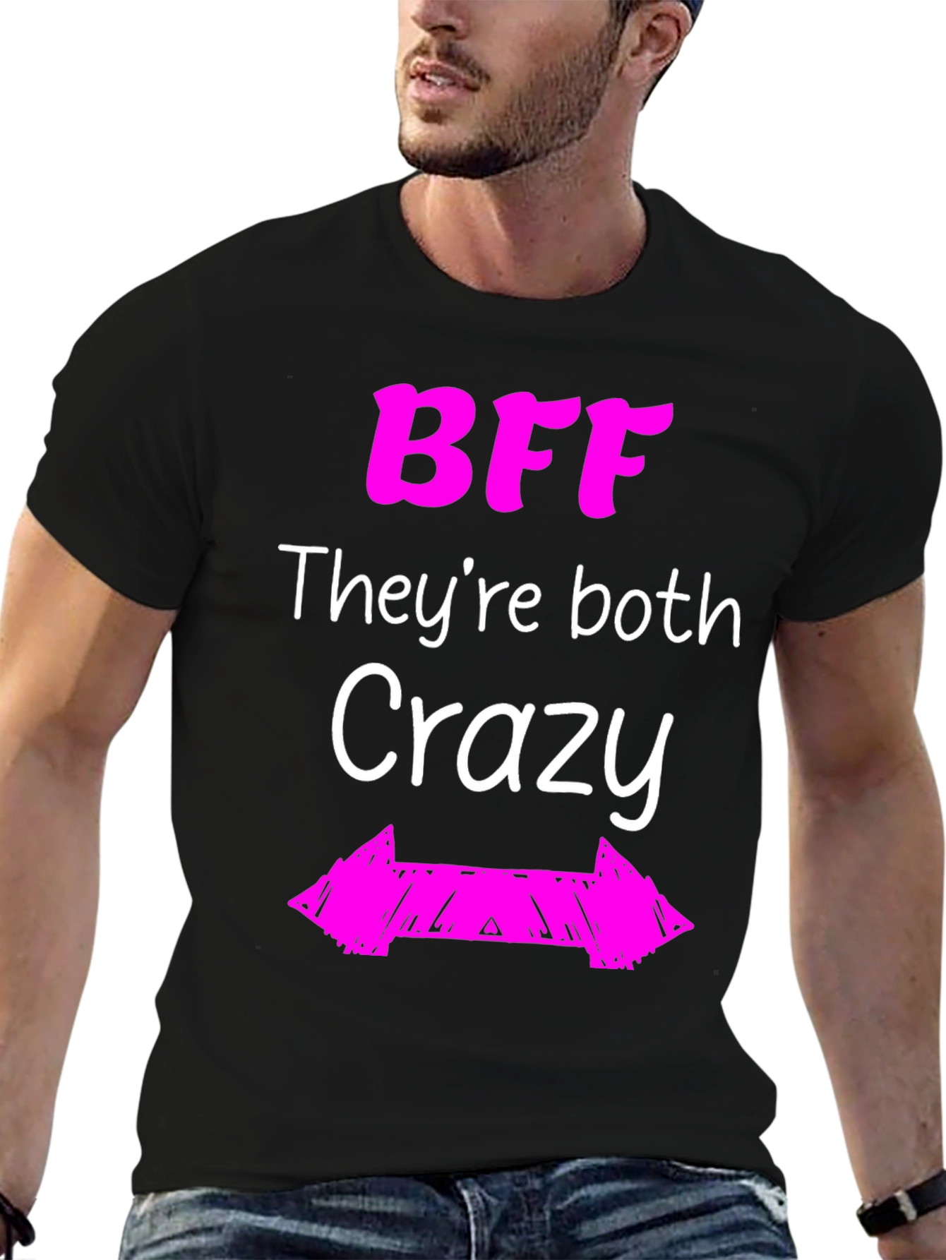 BFF Theyre Both Crazy Graphic Tee