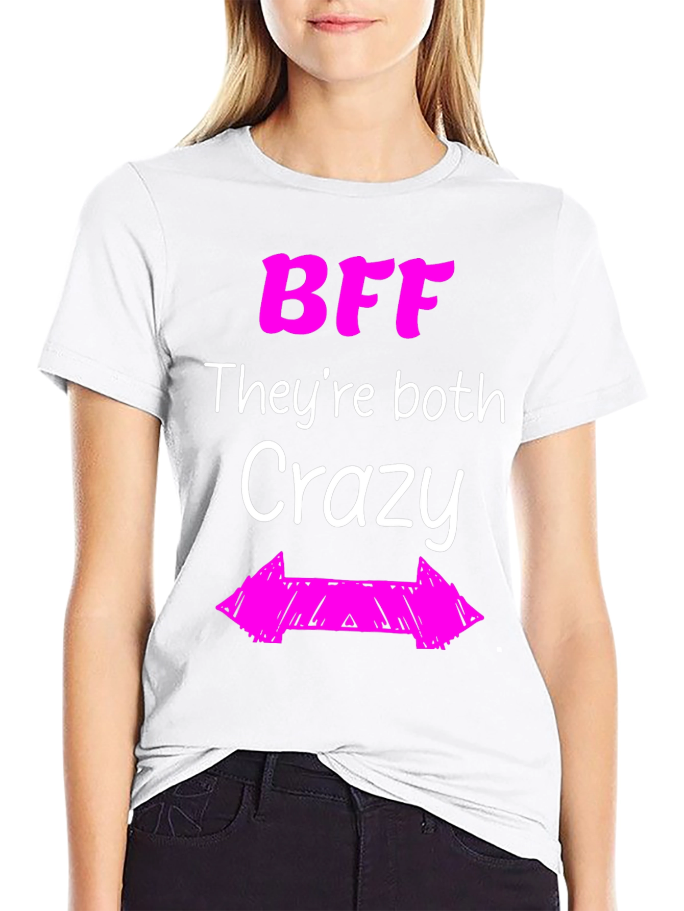 BFF Theyre Both Crazy Graphic Tee