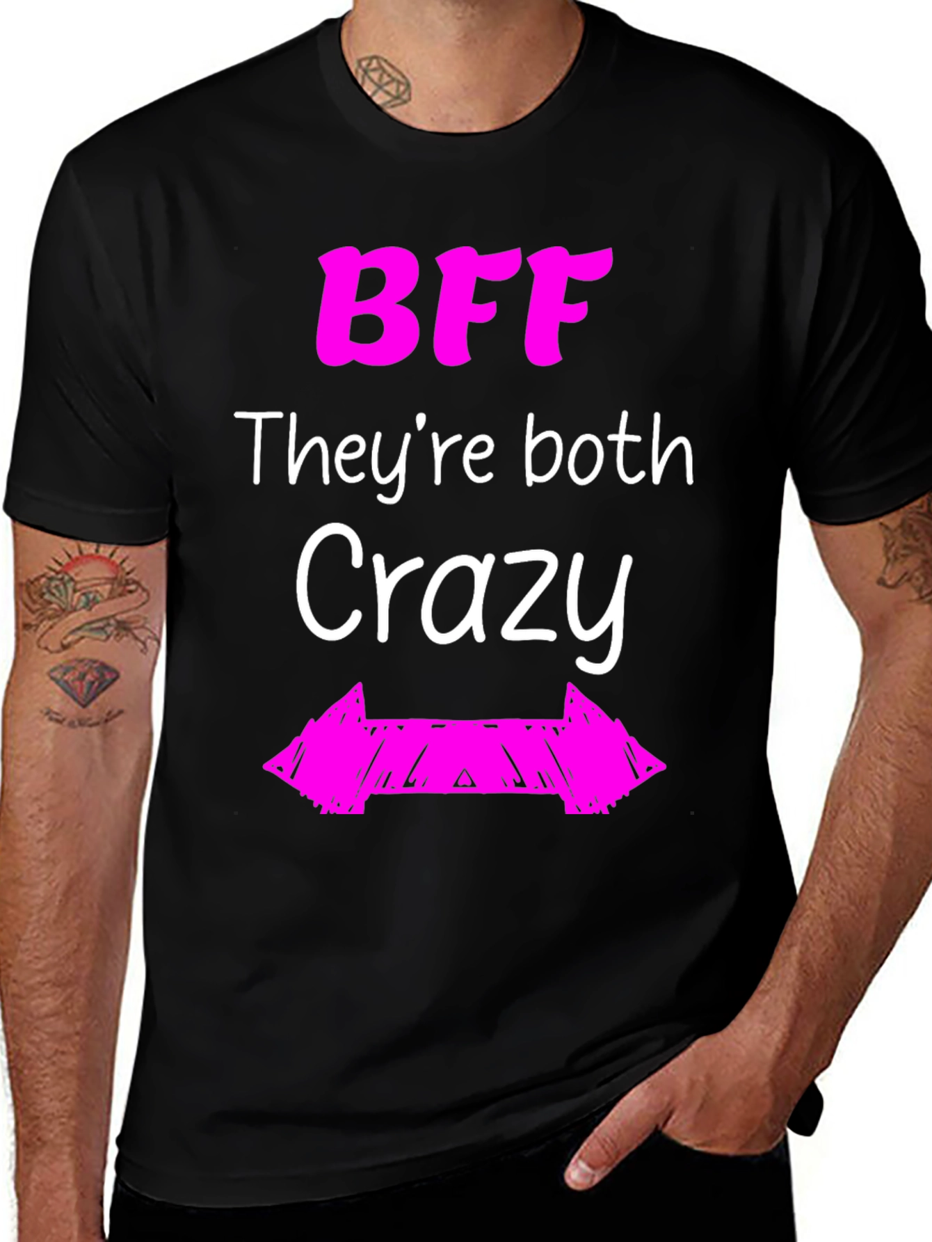 BFF Theyre Both Crazy Graphic Tee