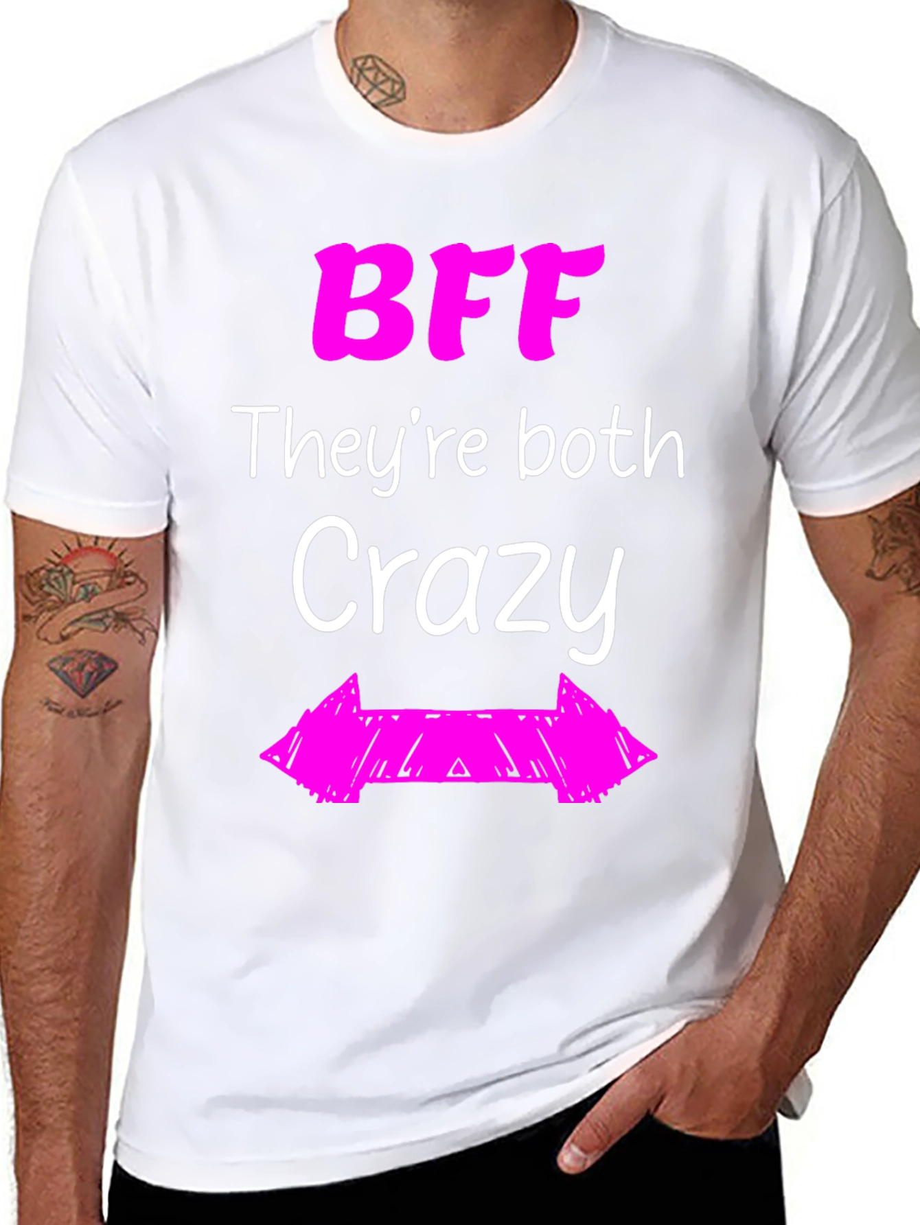 BFF Theyre Both Crazy Graphic Tee