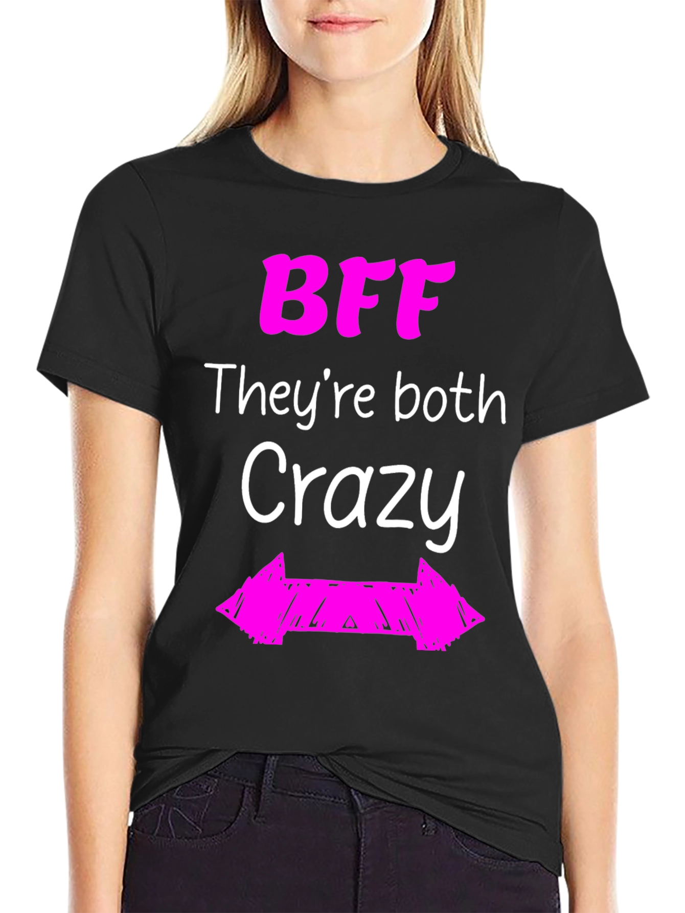 BFF Theyre Both Crazy Graphic Tee