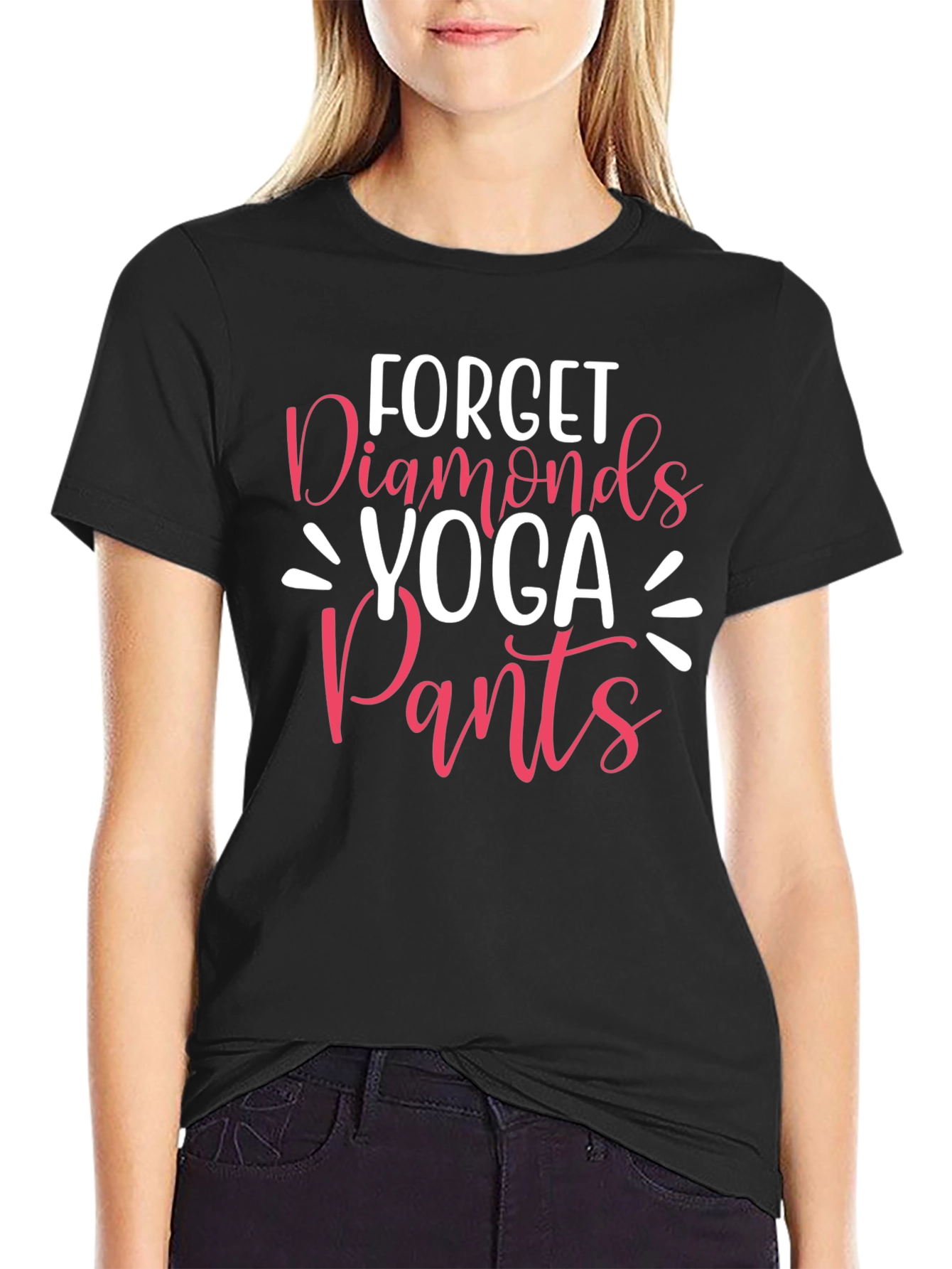 Forget Diamonds Yoga Pants T-Shirt