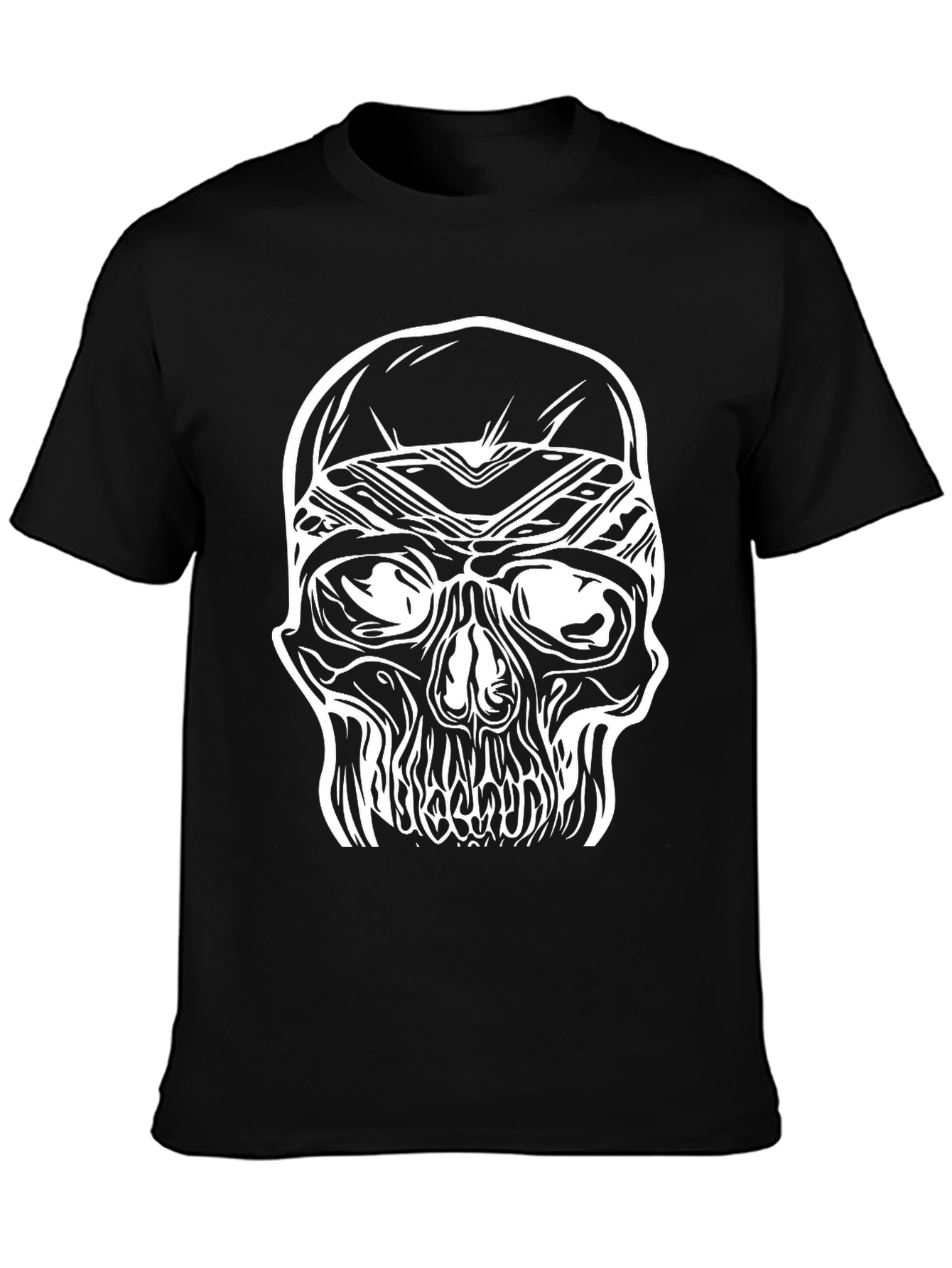 Skull Graphic Tee - Bold Black T-Shirt