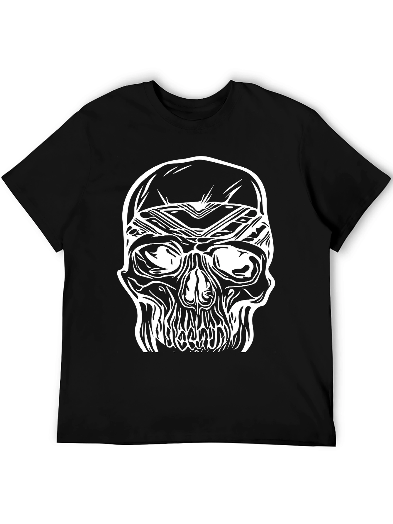 Skull Graphic Tee - Bold Black T-Shirt