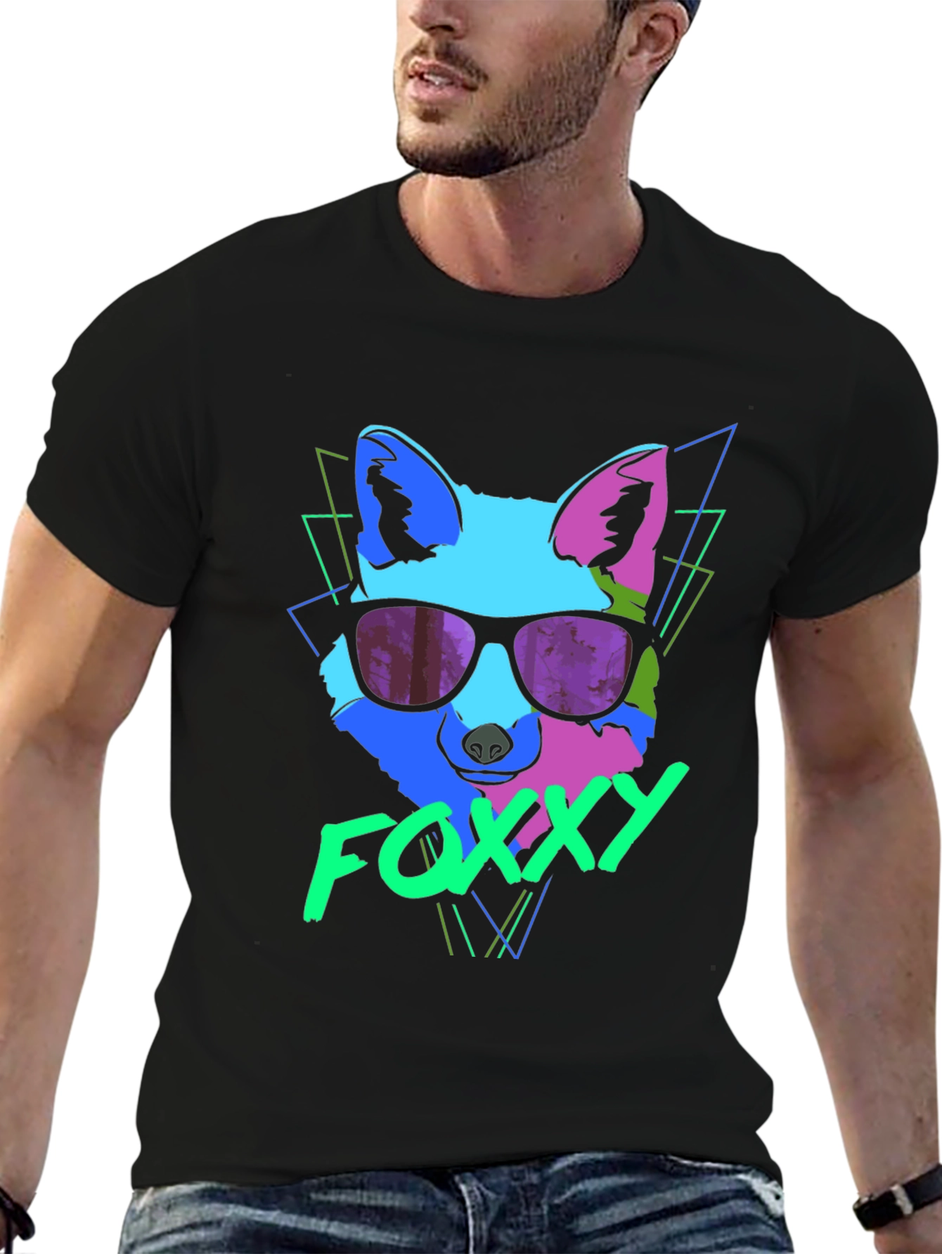 Funky Fox T-Shirt - Retro 80s Style Graphic Tee
