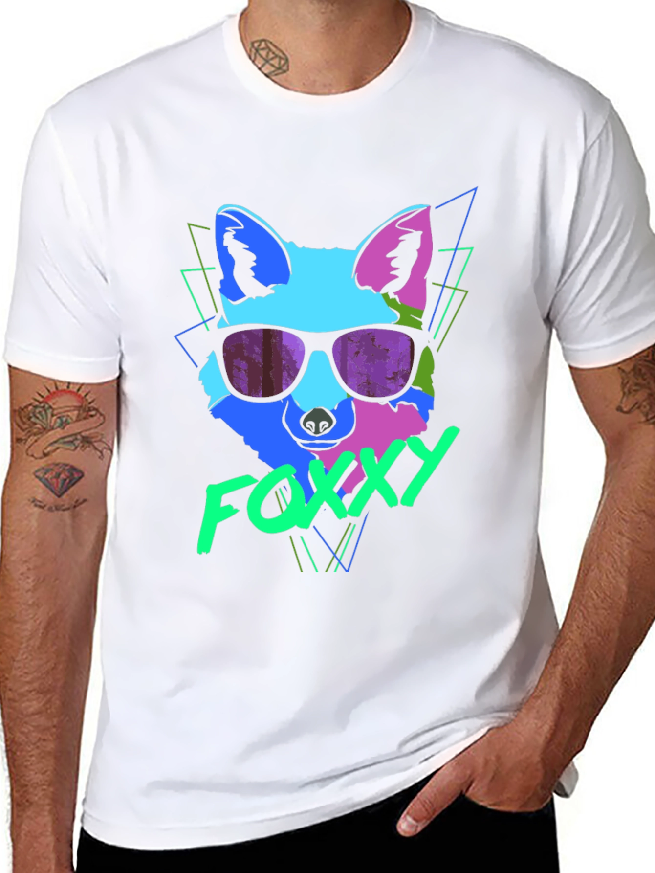 Funky Fox T-Shirt - Retro 80s Style Graphic Tee