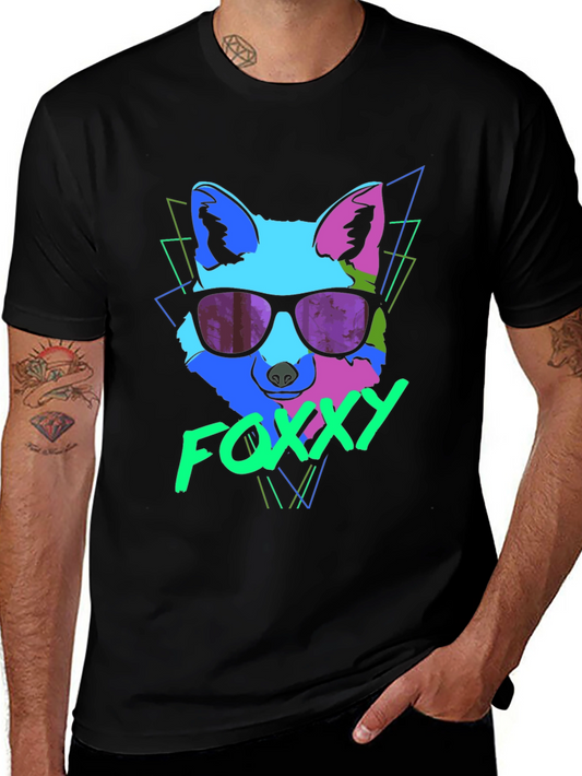 Funky Fox T-Shirt - Retro 80s Style Graphic Tee