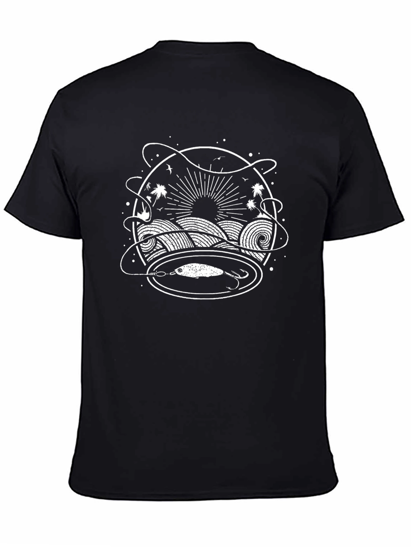 Fishing Lure Graphic Tee - Black