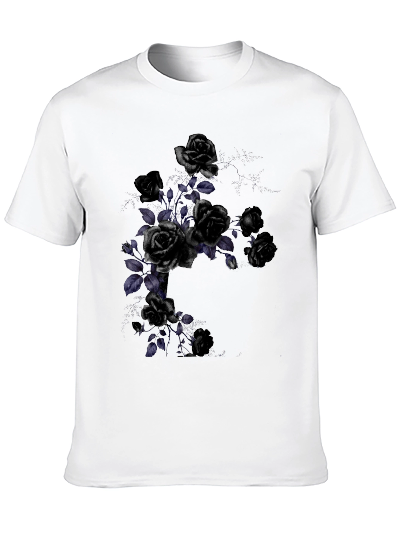 Black Rose Graphic T-Shirt - Gothic Style