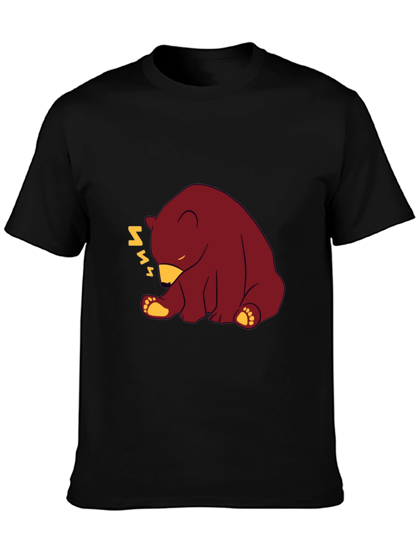 Sleepy Bear Graphic T-Shirt - Comfy Cotton Blend