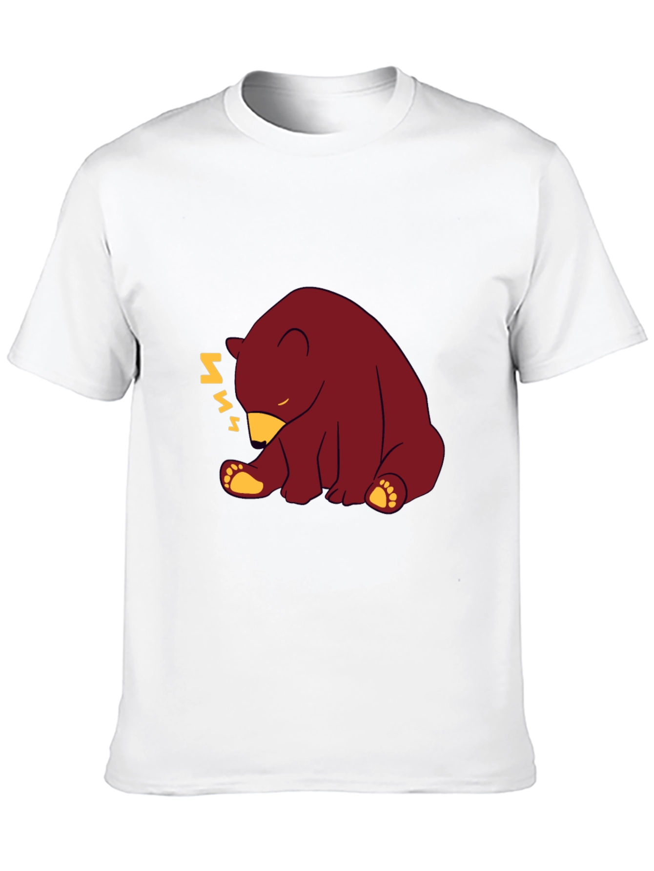 Sleepy Bear Graphic T-Shirt - Comfy Cotton Blend