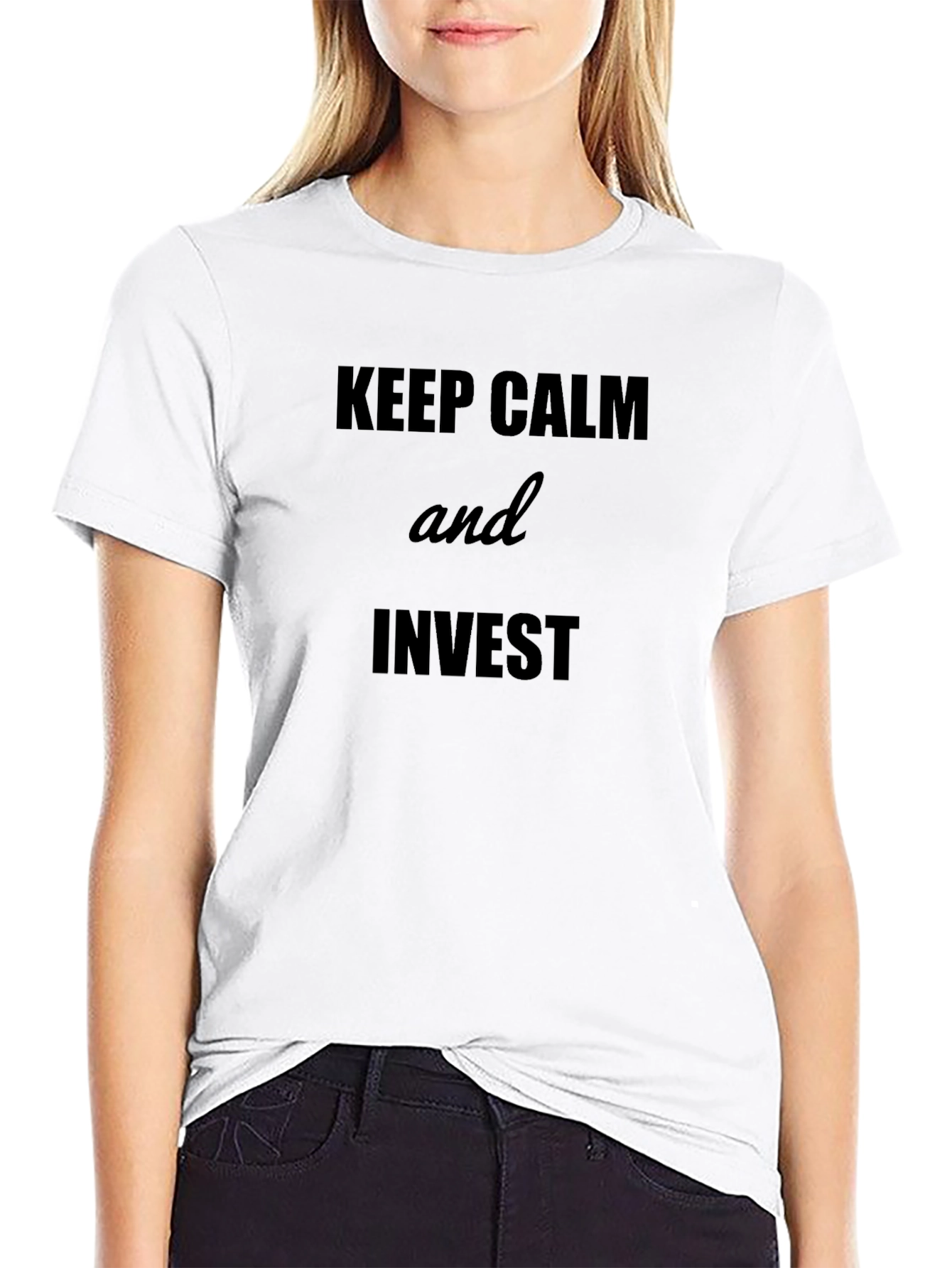 Keep Calm and Invest Black T-Shirt