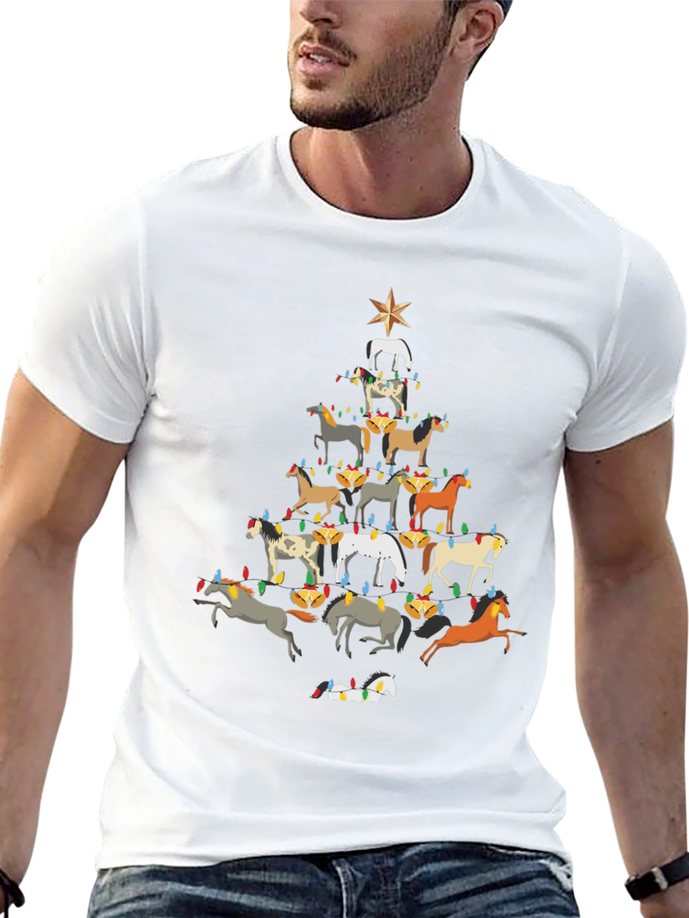 Horse Christmas Tree T-Shirt