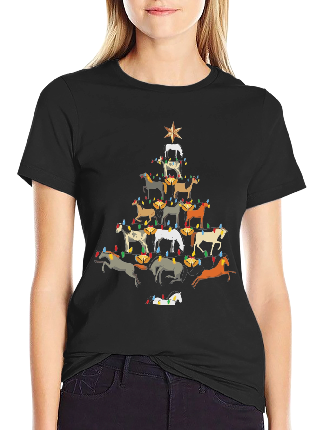 Horse Christmas Tree T-Shirt