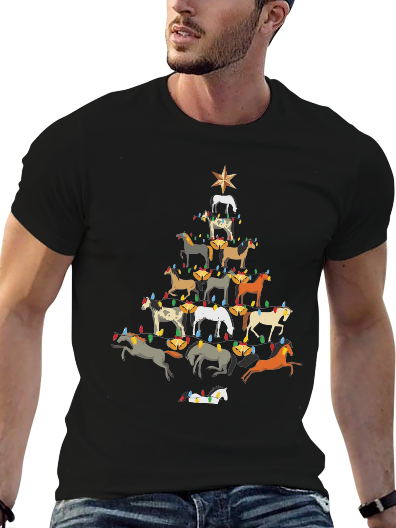 Horse Christmas Tree T-Shirt